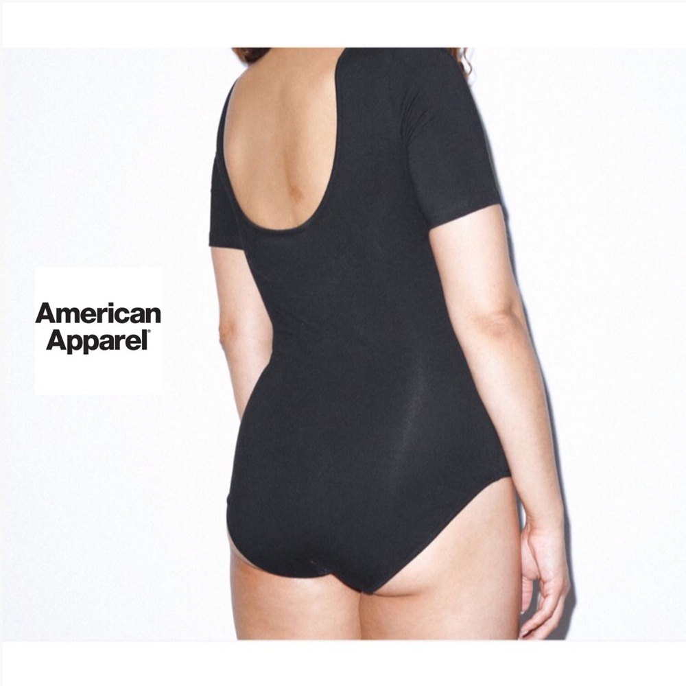 American Apparel Short Sleeve Scoop Back Bodysuit